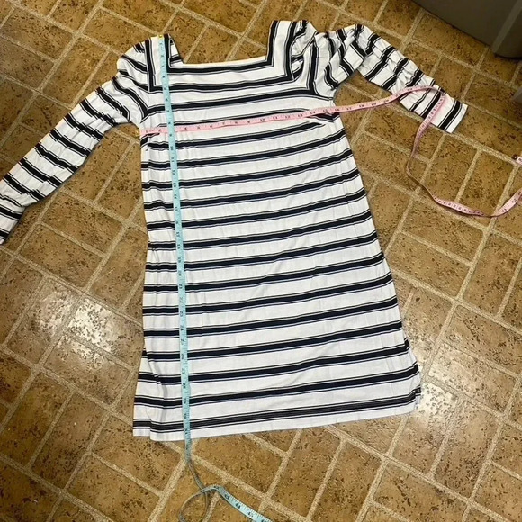 Loft Black and White Striped Square Neck Dress - Picture 13 of 13
